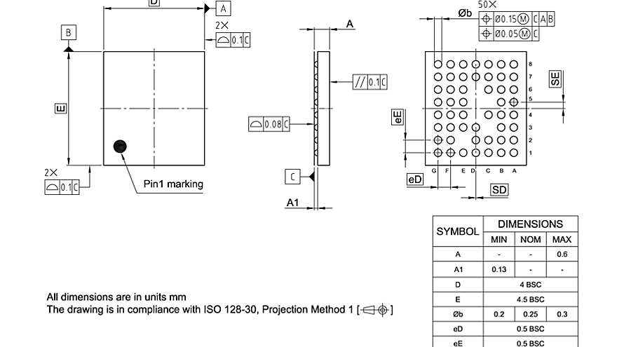PG-VFBGA-50-800_Package Outline