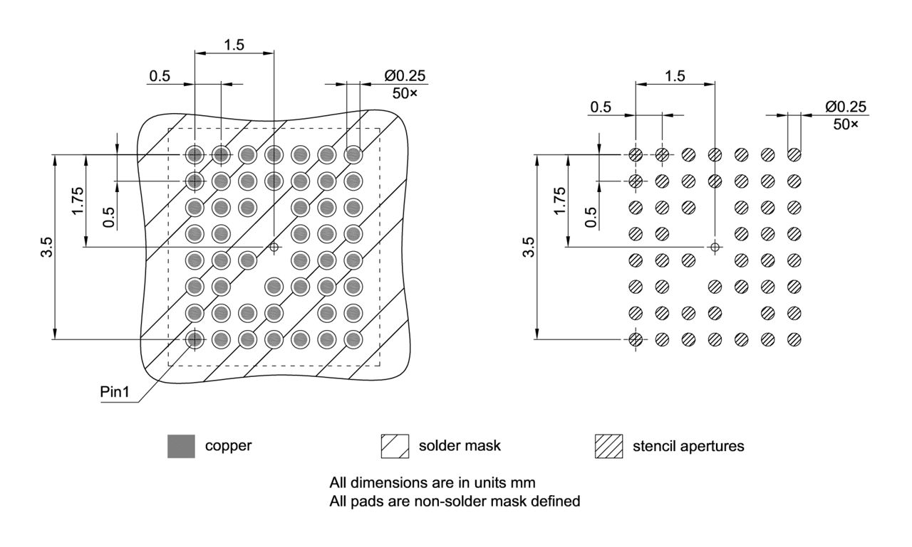 PG-VFBGA-50-801_Footprint Drawing
