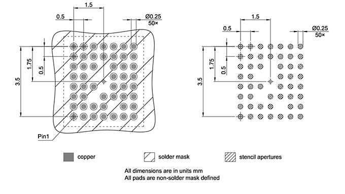 PG-VFBGA-50-801_Footprint Drawing