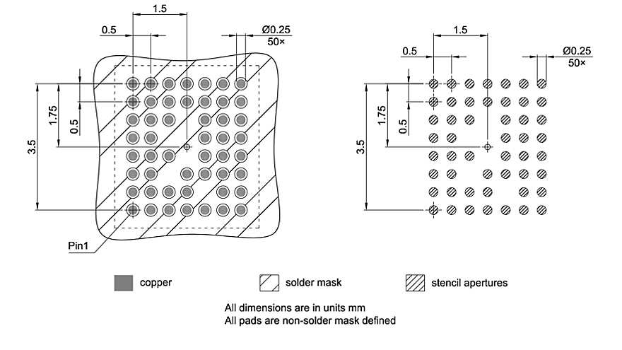 PG-VFBGA-50-801_Footprint Drawing