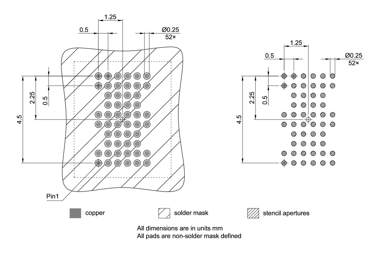 PG-VFBGA-52-800_Footprint Drawing