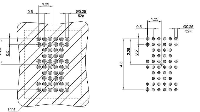 PG-VFBGA-52-800_Footprint Drawing