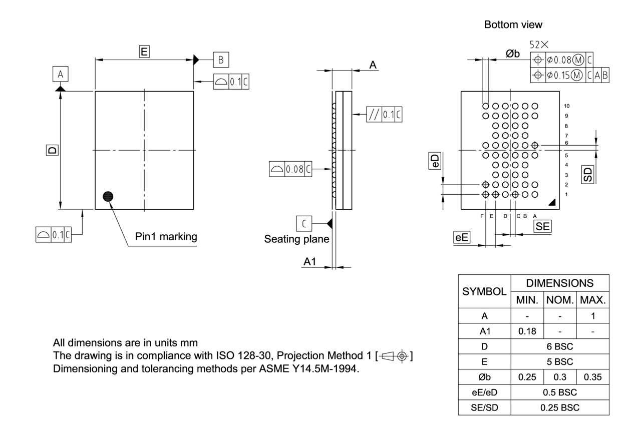 PG-VFBGA-52-800_Package Outline