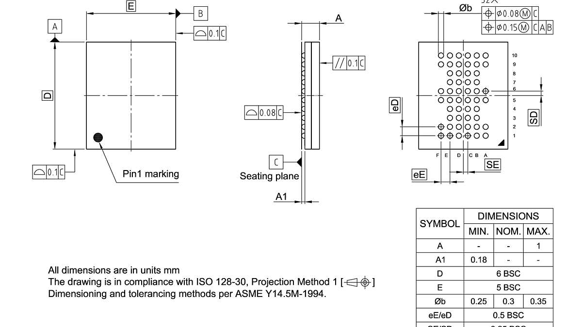 PG-VFBGA-52-800_Package Outline