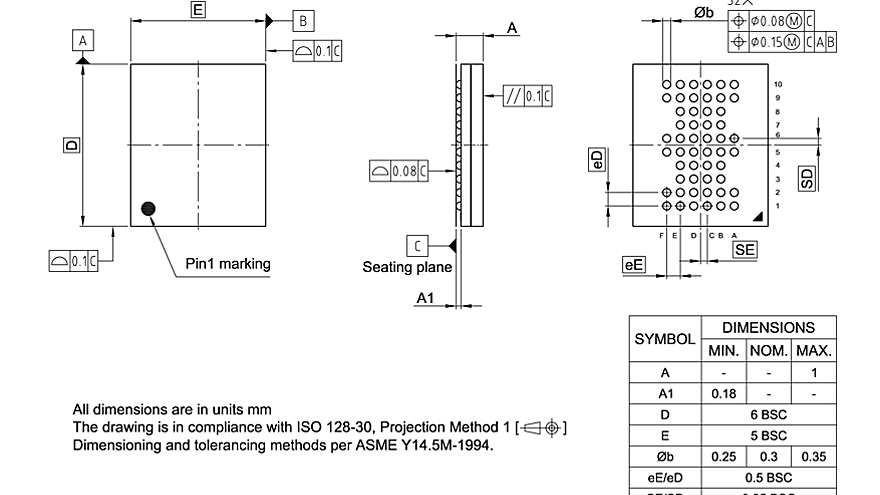 PG-VFBGA-52-800_Package Outline