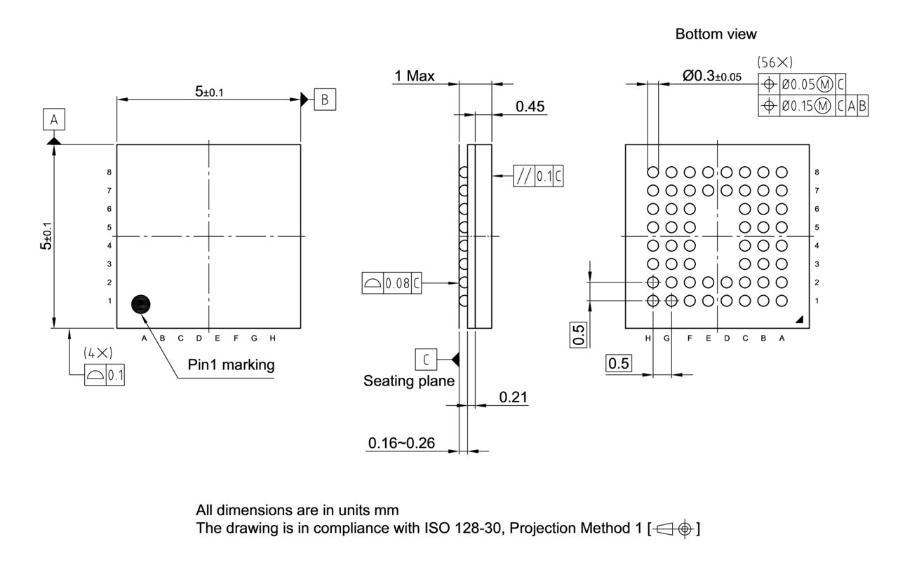 PG-VFBGA-56-800_Package Outline