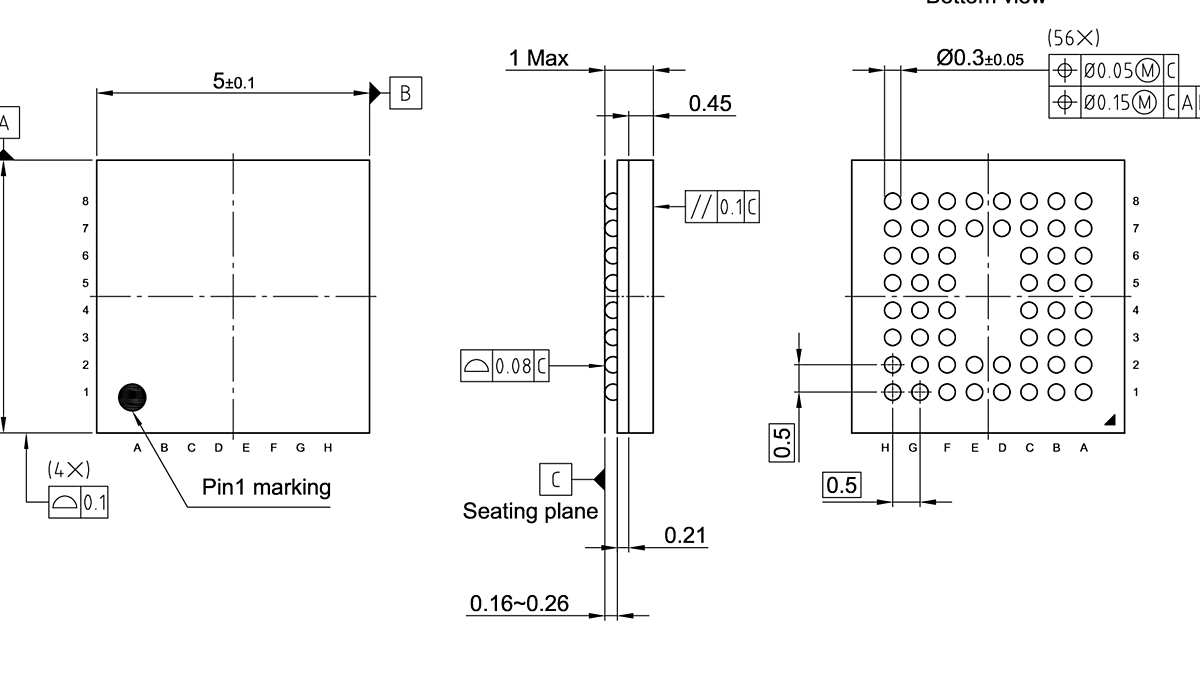 PG-VFBGA-56-800_Package Outline