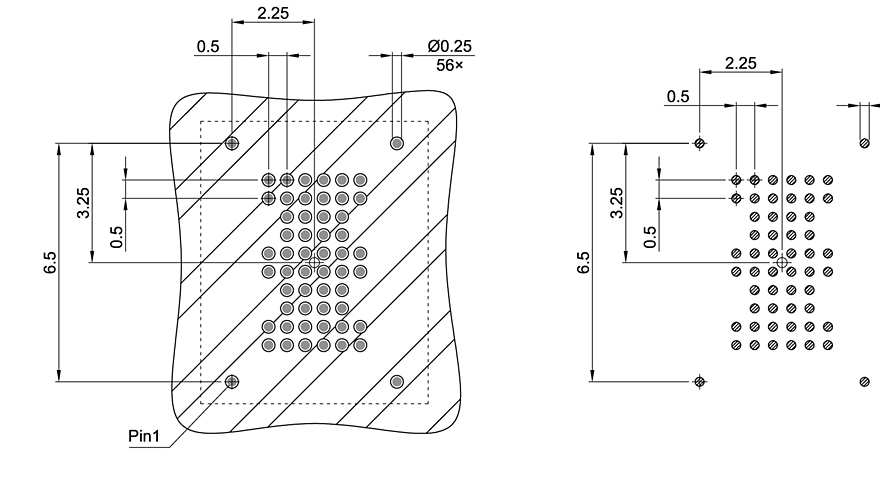 PG-VFBGA-56-801_Footprint Drawing