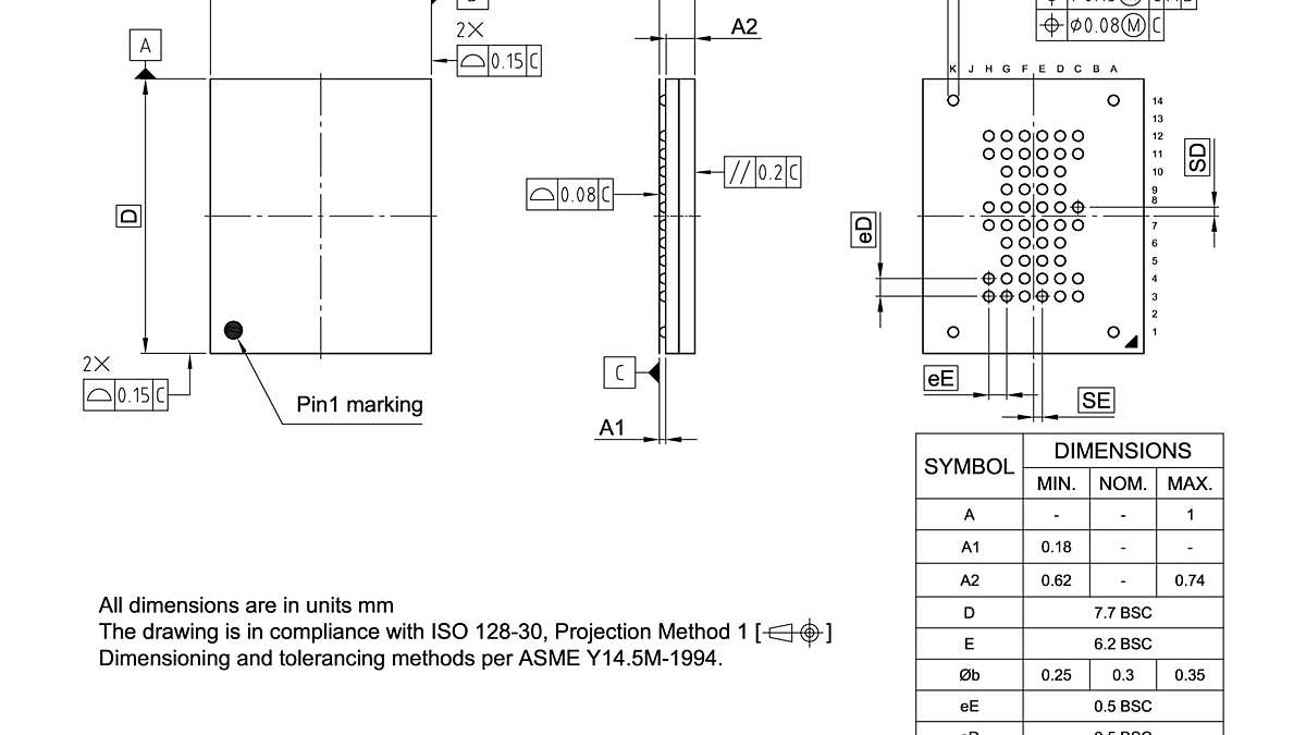 PG-VFBGA-56-801_Package Outline