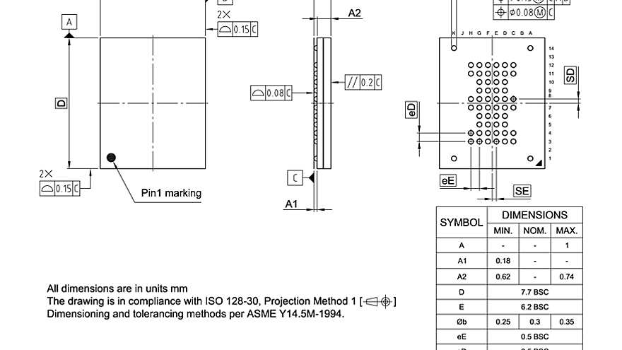 PG-VFBGA-56-801_Package Outline