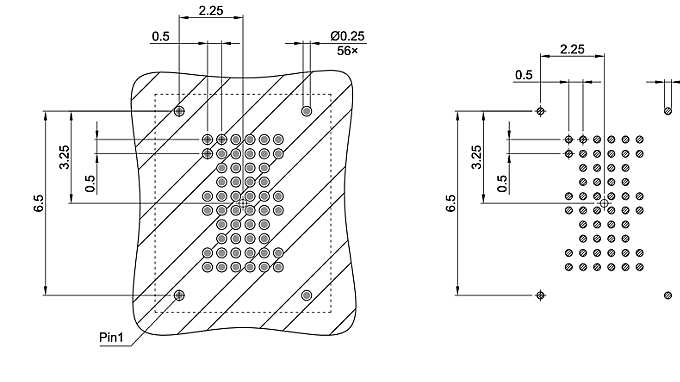 PG-VFBGA-56-802_Footprint Drawing