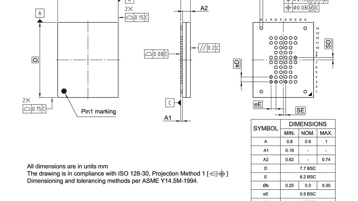 PG-VFBGA-56-802_Package Outline