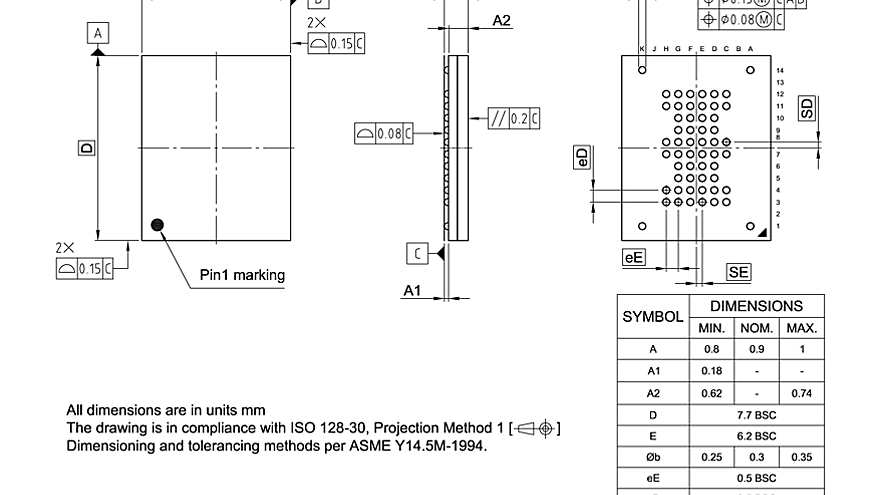 PG-VFBGA-56-802_Package Outline