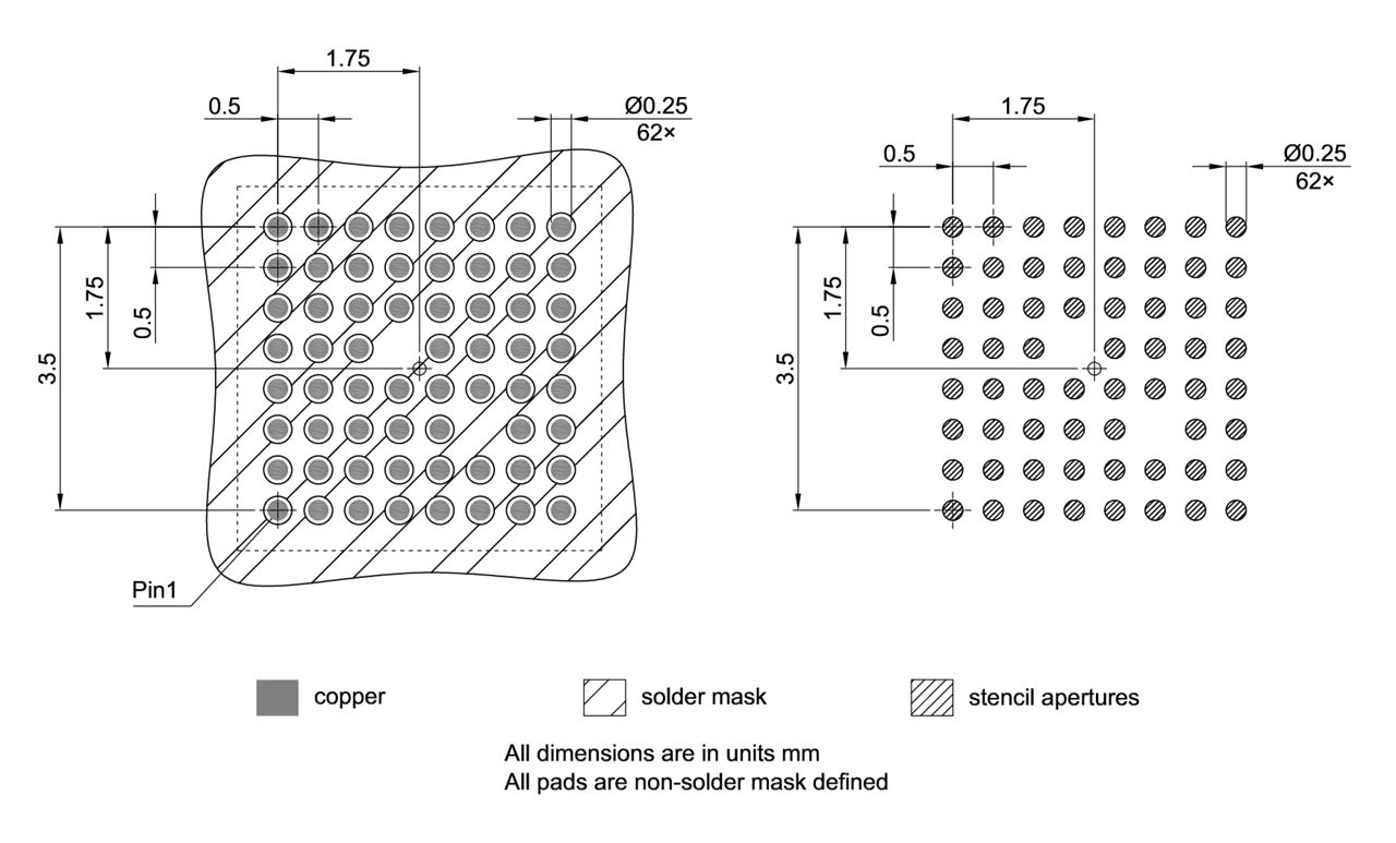 PG-VFBGA-62-800_Footprint Drawing
