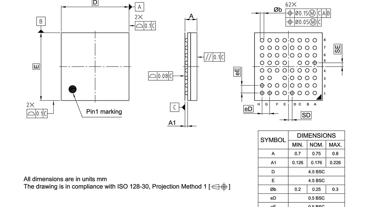 PG-VFBGA-62-800_Package Outline