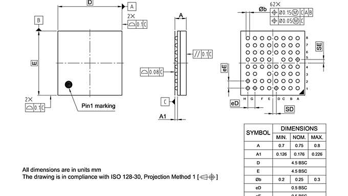 PG-VFBGA-62-800_Package Outline
