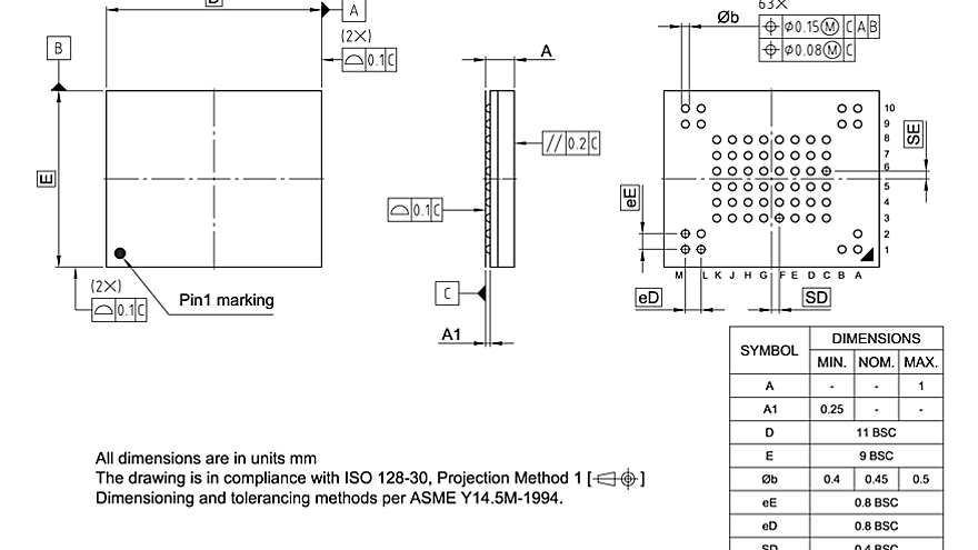 PG-VFBGA-63-801_Package Outline