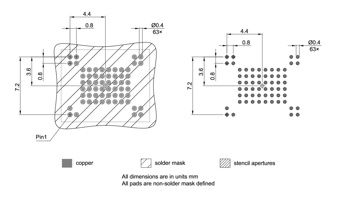 PG-VFBGA-63-802_Footprint Drawing