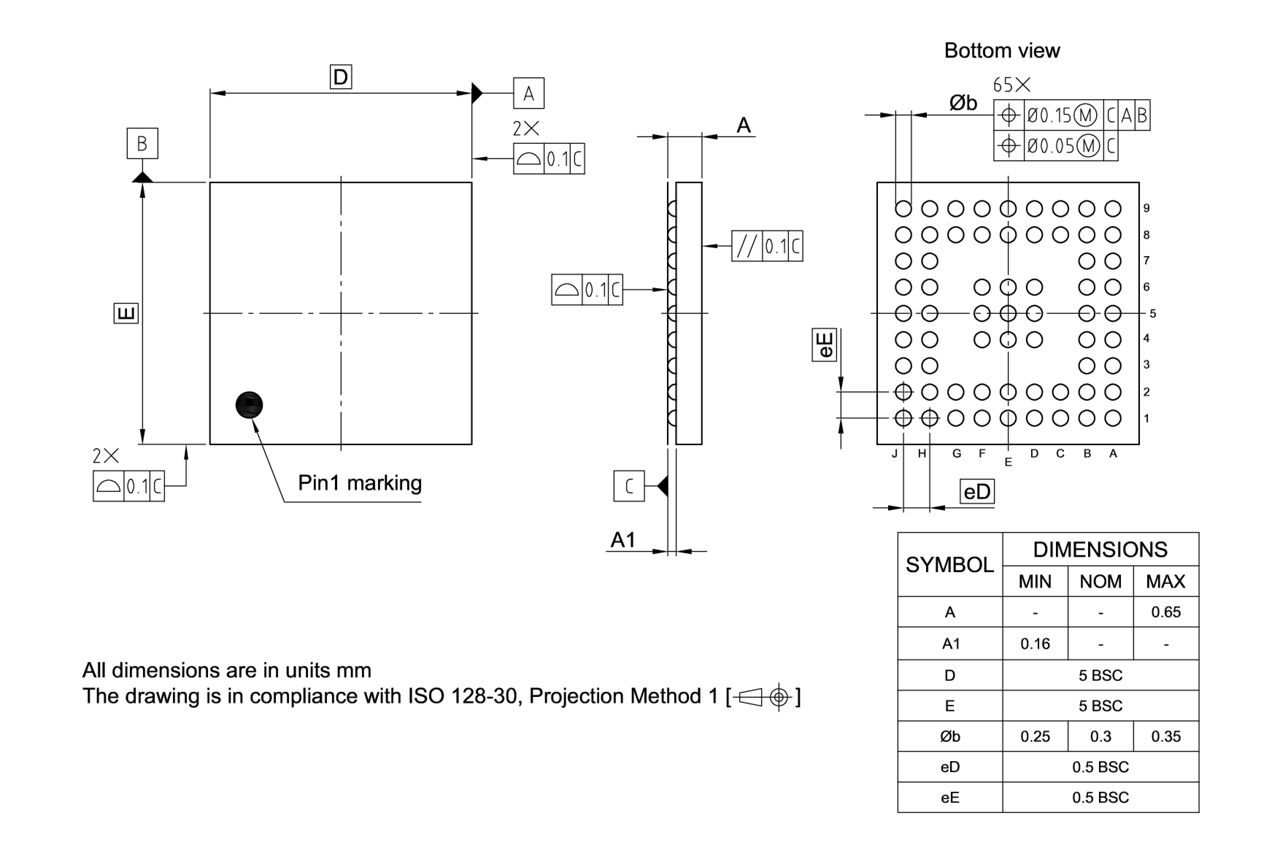 PG-VFBGA-65-800_Package Outline