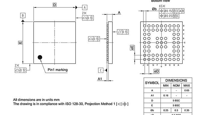 PG-VFBGA-65-800_Package Outline