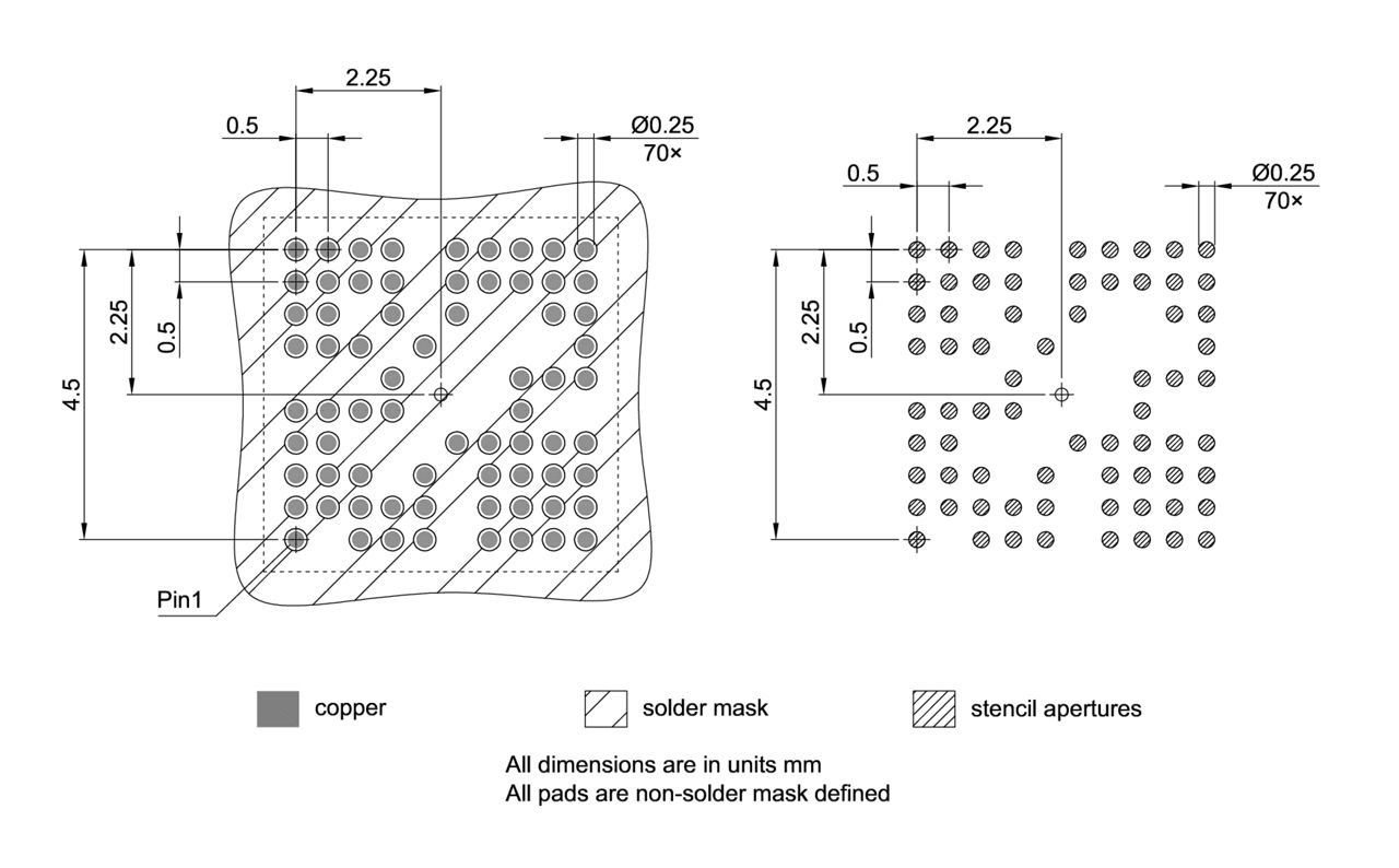 PG-VFBGA-70-800_Footprint Drawing