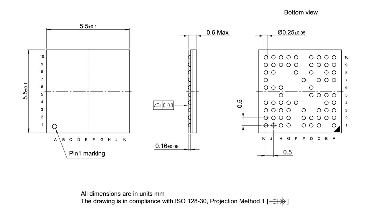 PG-VFBGA-70-800_Package Outline