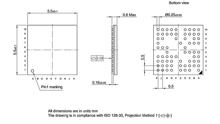PG-VFBGA-70-800_Package Outline