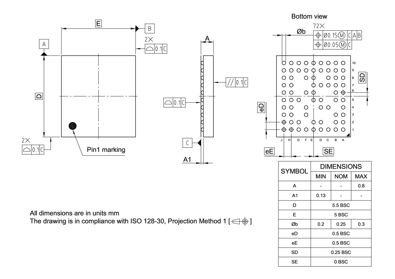 PG-VFBGA-72-800_Package Outline