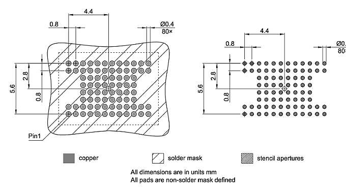 PG-VFBGA-80-800_Footprint Drawing