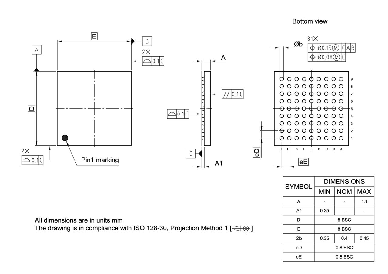 PG-VFBGA-81-800_Package Outline
