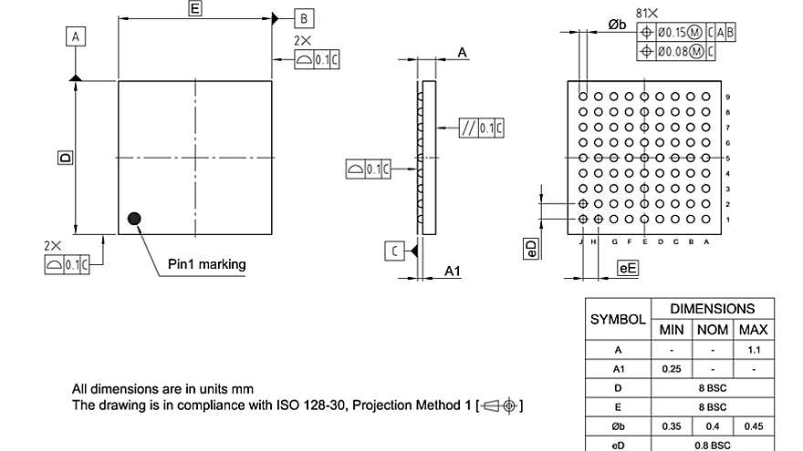 PG-VFBGA-81-800_Package Outline