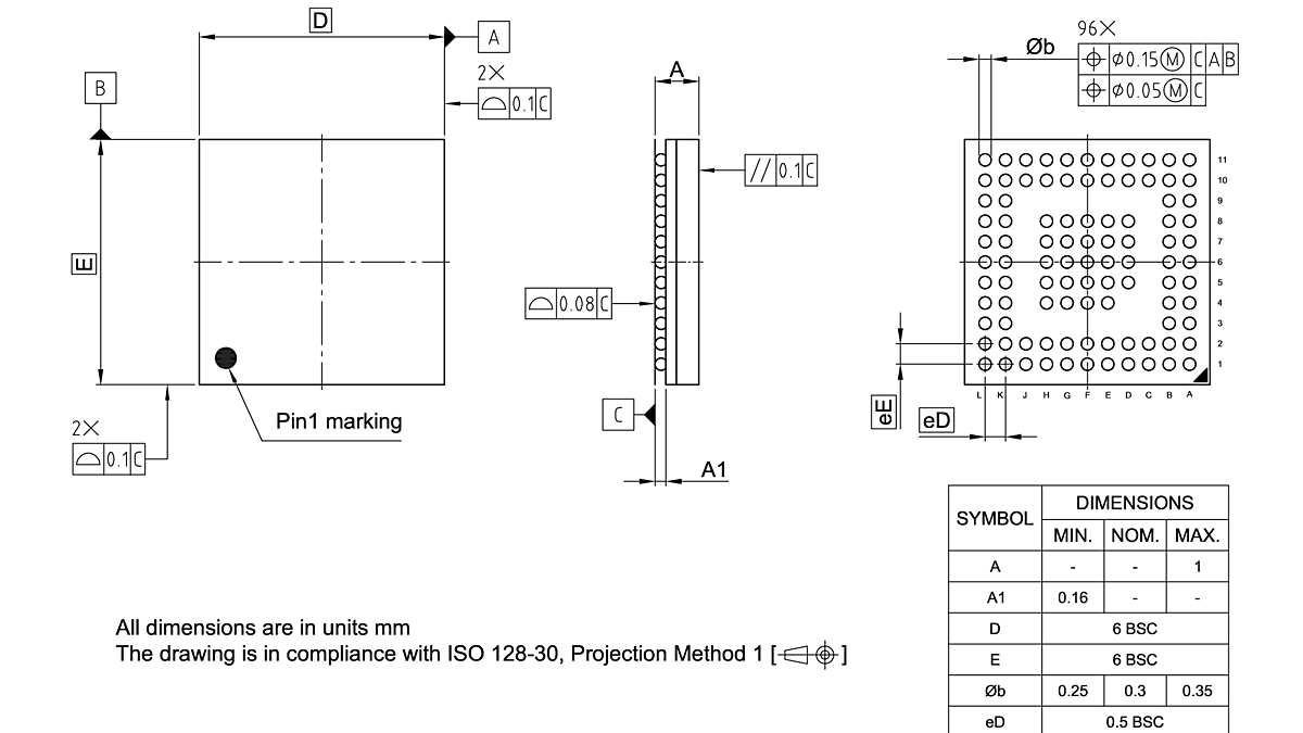 PG-VFBGA-96-800_Package Outline