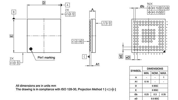 PG-VFBGA-96-800_Package Outline