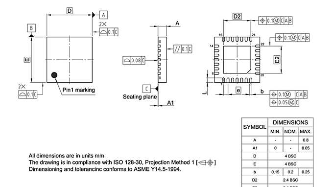PG-VQFN-28-800_Package Outline