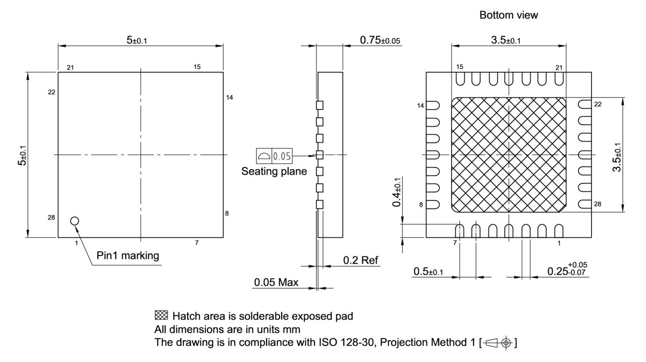 PG-VQFN-28-802_Package Outline