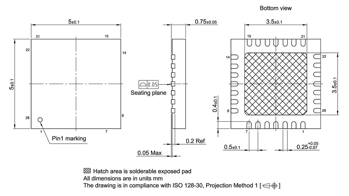 PG-VQFN-28-802_Package Outline