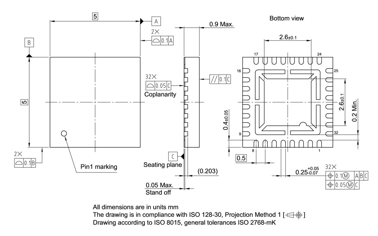 PG-VQFN-32-16_Package Outline