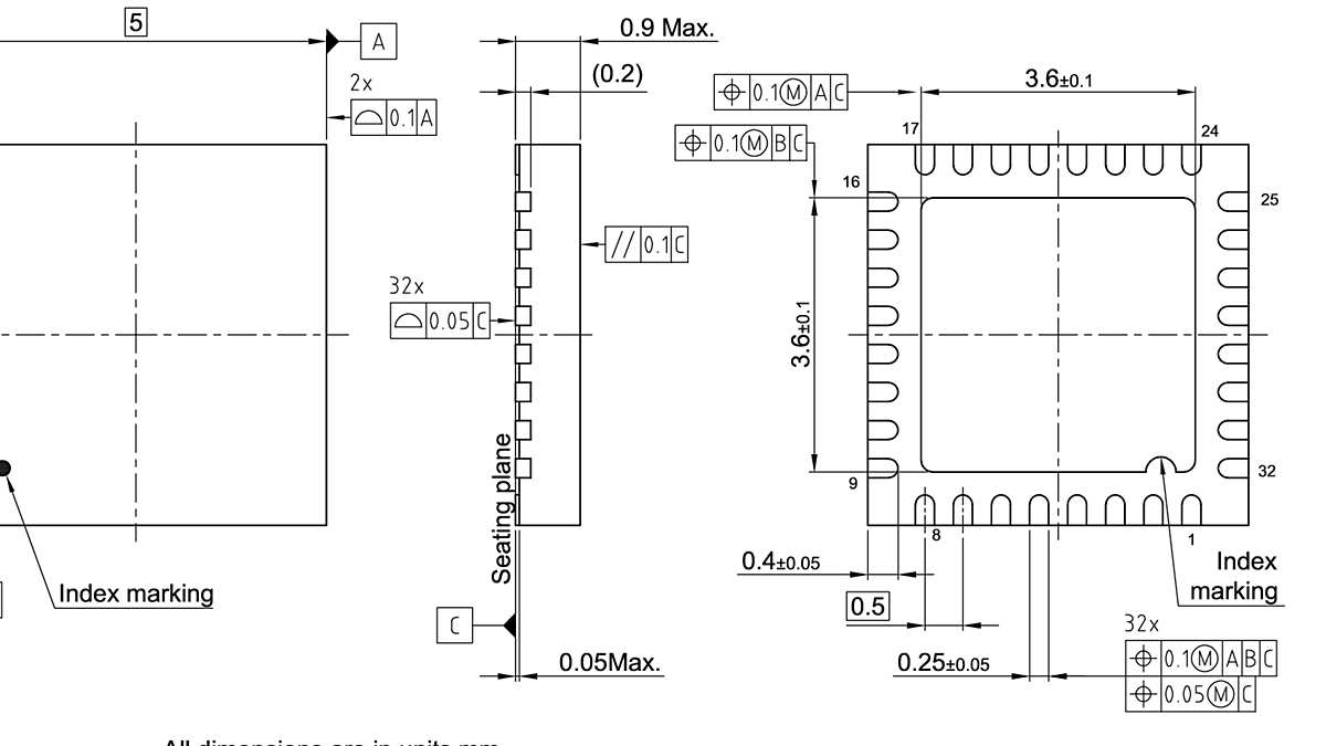 PG-VQFN-32-20_Package Outline