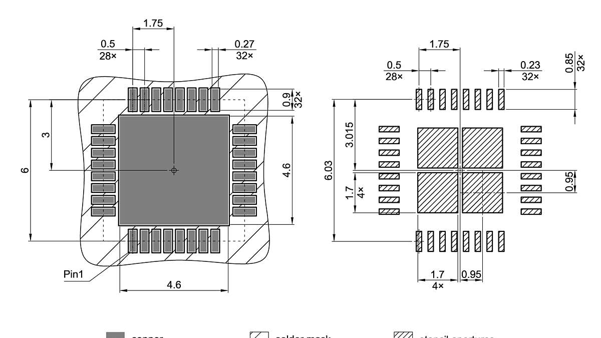 PG-VQFN-32-25_Footprint Drawing