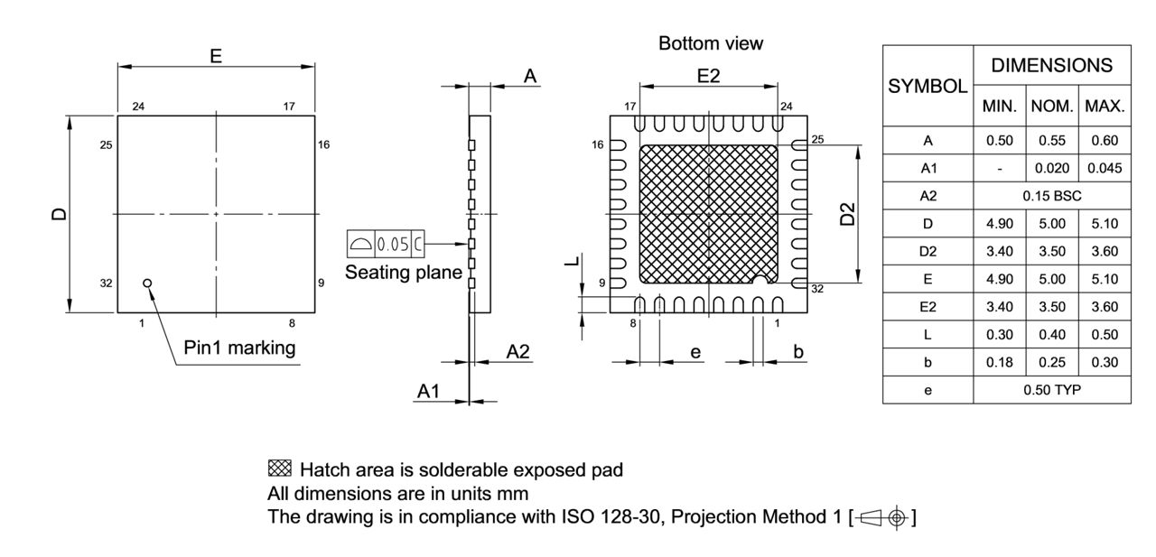 PG-VQFN-32-800_Package Outline