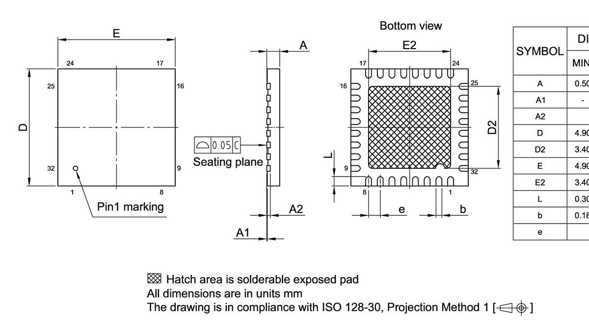 PG-VQFN-32-800_Package Outline