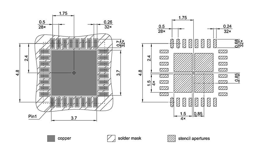 PG-VQFN-32-804_Footprint Drawing