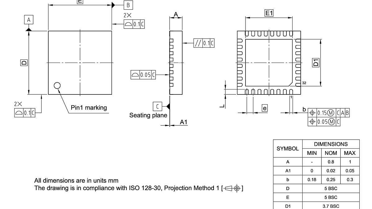 PG-VQFN-32-812_Package Outline
