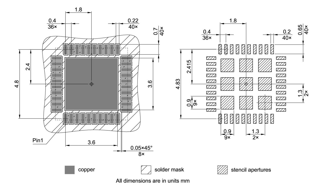 PG-VQFN-40-13_Footprint Drawing