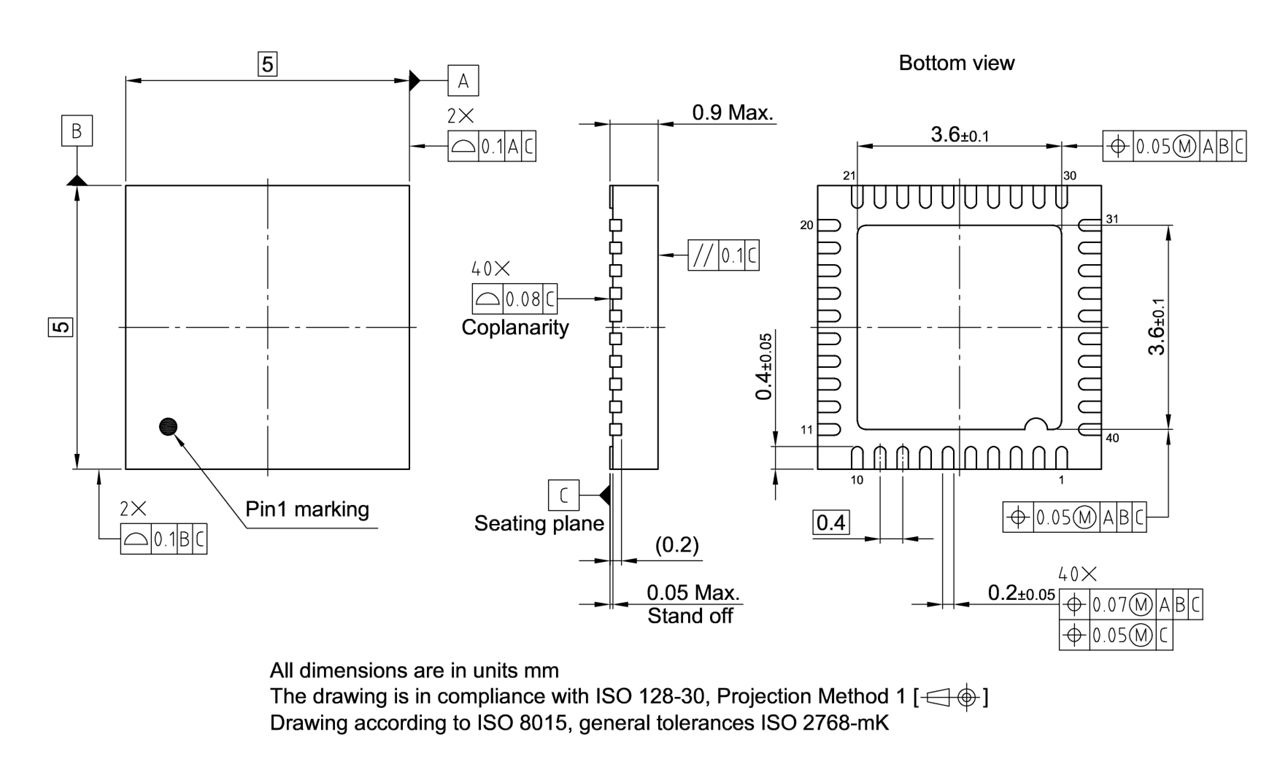 PG-VQFN-40-13_Package Outline