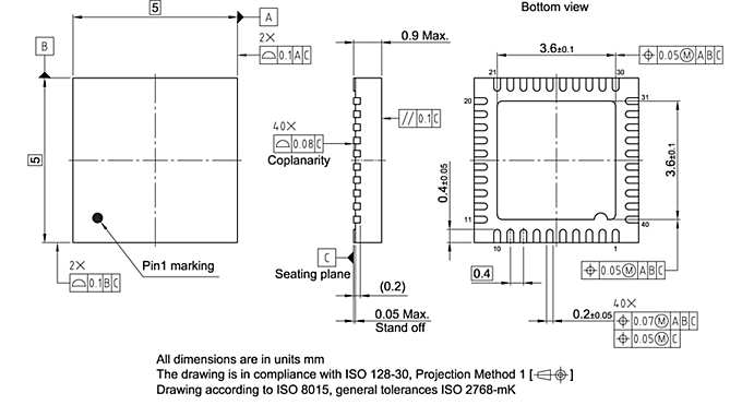 PG-VQFN-40-13_Package Outline