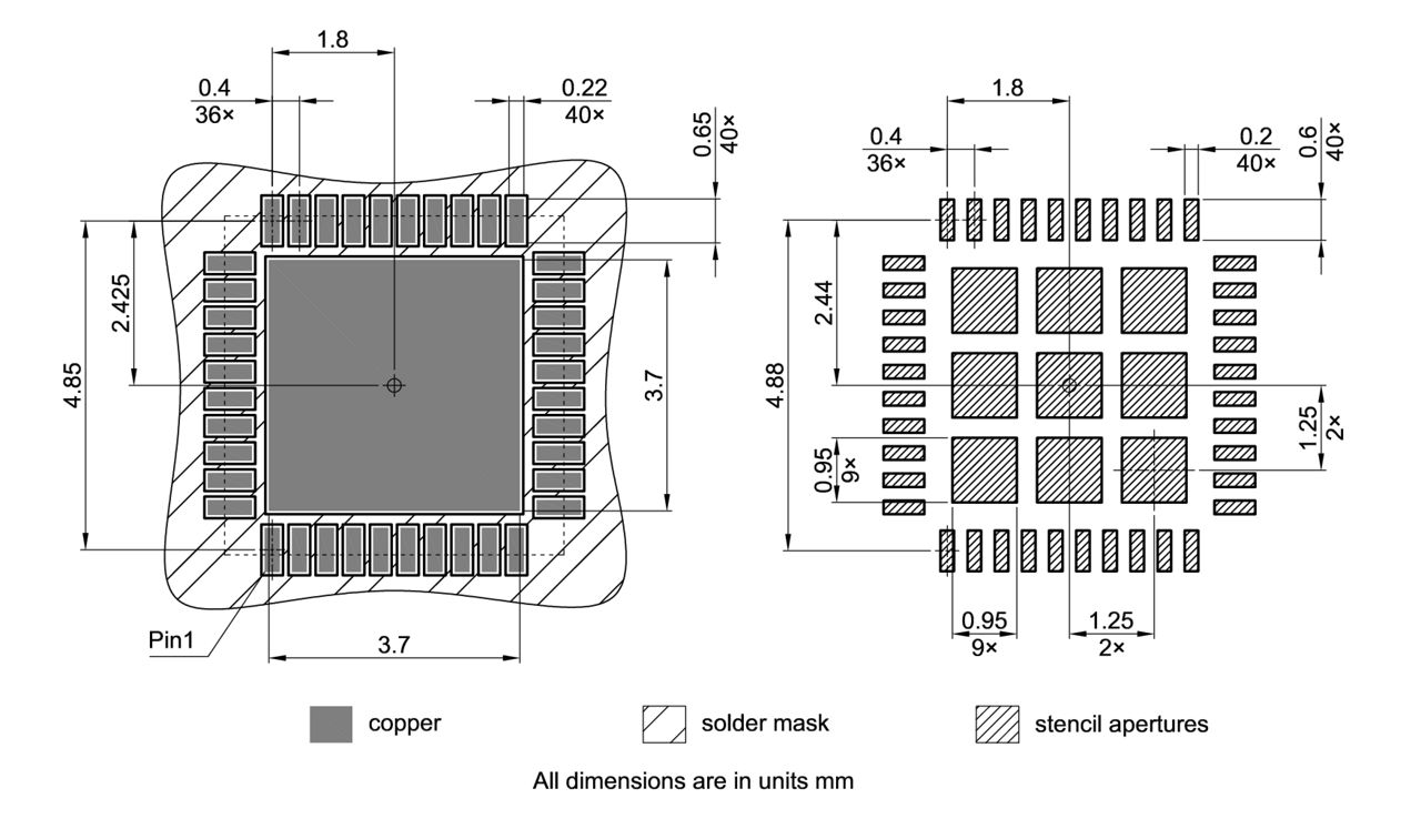 PG-VQFN-40-16_Footprint Drawing