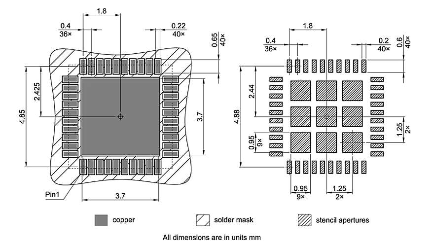 PG-VQFN-40-16_Footprint Drawing