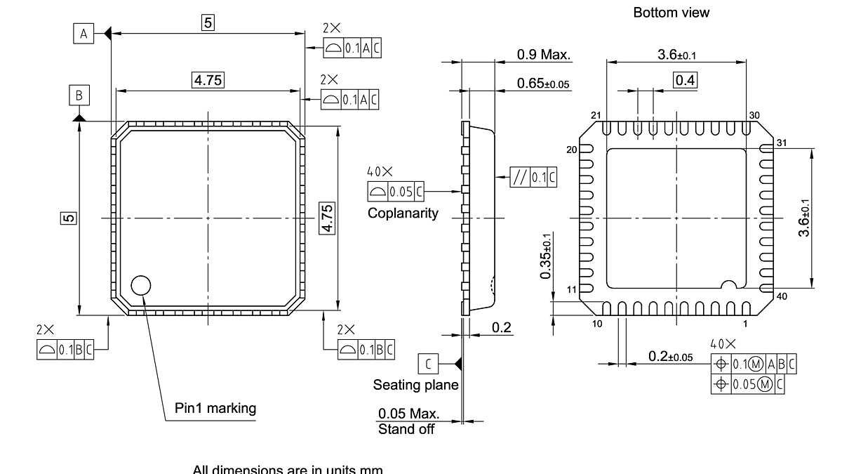 PG-VQFN-40-16_Package Outline
