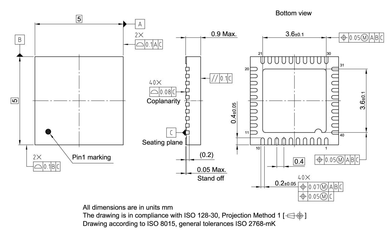 PG-VQFN-40-17_Package Outline